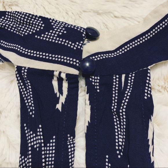 🖤 LF Rumor Boutique Blue Tribal Romper - Picture 7 of 8